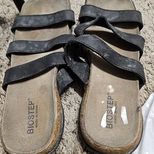 Biostep Black Strappy Sandals